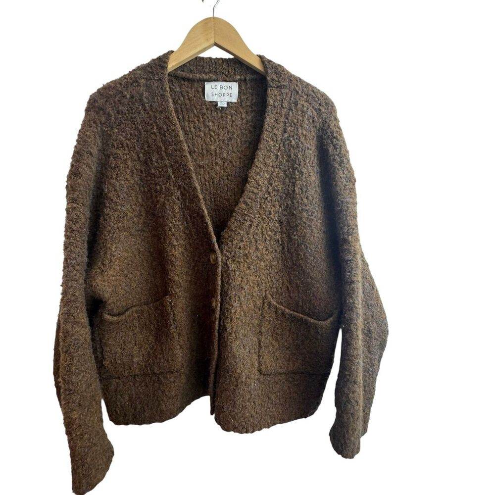Le Bon Shoppe Chaud Cardigan in Espresso Brown Medium / Large Chunky Boxy